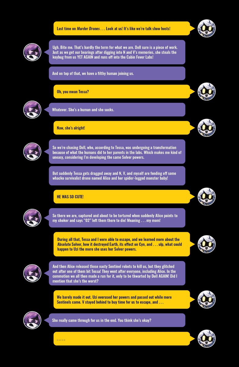 Krtsa_pl's tweet photo. murder drones graphic novel Conversation
Uzi&amp;N Parts 2 https://t.co/9aU5Qj7Fd7