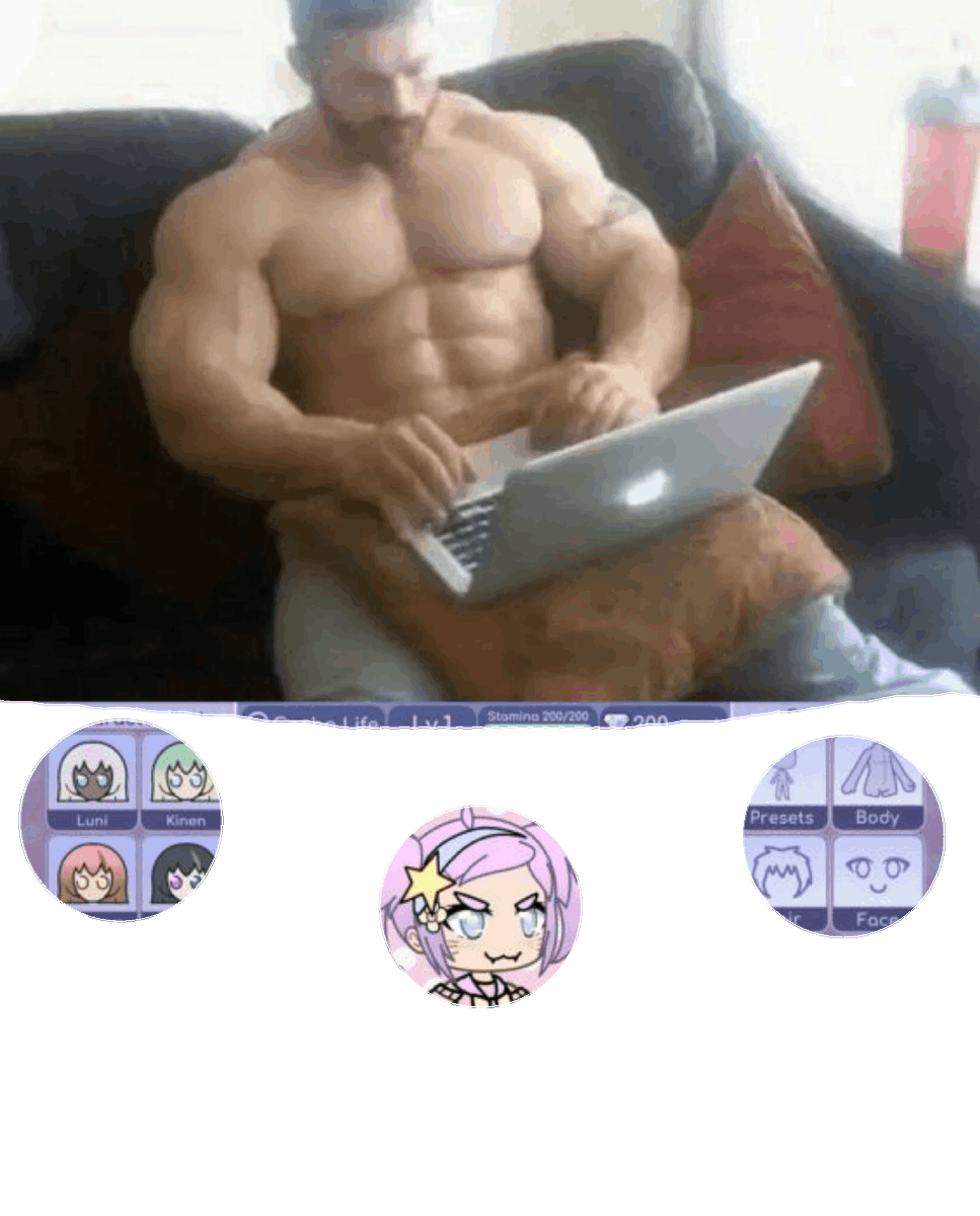 Somthinqx's tweet photo. Bro built like a final boss, plays Gacha https://t.co/LvuKGSZb5t