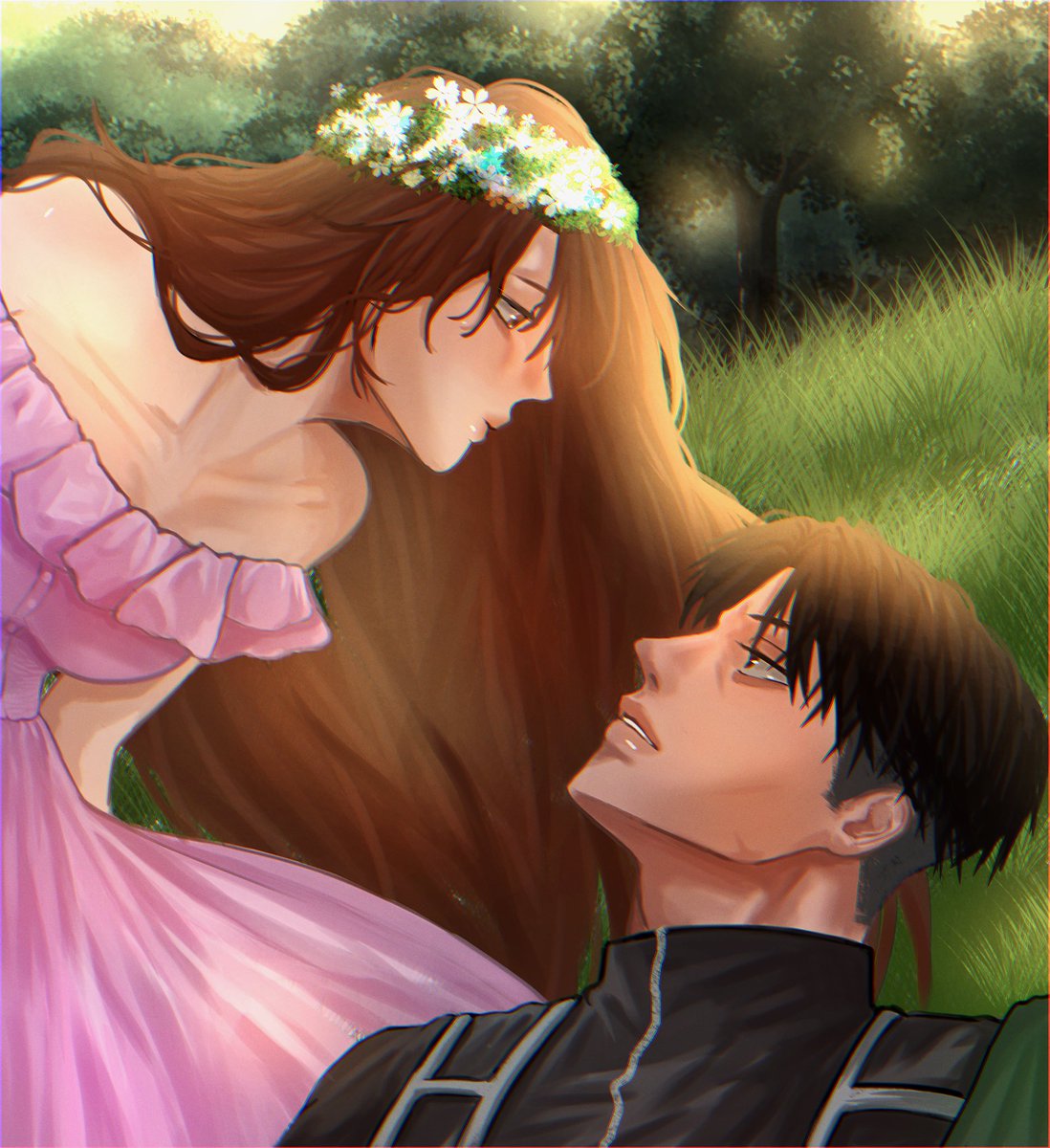 hiromiinbloom's tweet photo. sending him off | levilune 💗⚔️

“captain, can i come with you?”
“no, lune. i’ll come back for you. stay here.”
“don’t be away for too long.”
“we’ll win the battle so i can get home to you.” 

finally debuting my levilune ship! 

#levilune #fatedlove #yumetwt #yumeship https://t.co/3lPrW7gugE