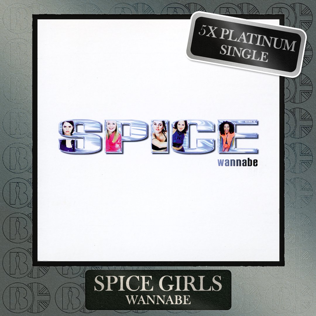BRITs's tweet photo. ‘Wannabe’, the single by @spicegirls, is now #BRITcertified 5x Platinum. https://t.co/eXvtR7zFFg