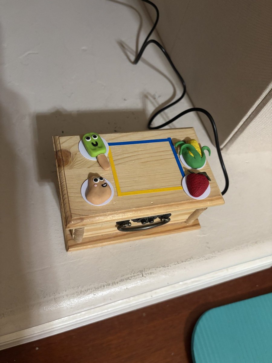 natattack52's tweet photo. my brother makes the coolest shit. each clay figure correlates with a different story read by my sister in law. soon to also be programmed with the storybook recordings my mom made 25+ years ago https://t.co/5XyODLCPKU