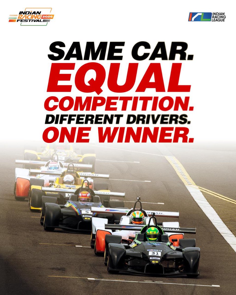 Irlofficial1's tweet photo. Equal cars. Equal Odds. Pure talent.

#indianracingleague #irl2026 #indianracingfestival #motorsport #TheThrillOfChasingLimits https://t.co/Yp8w3lwRjS