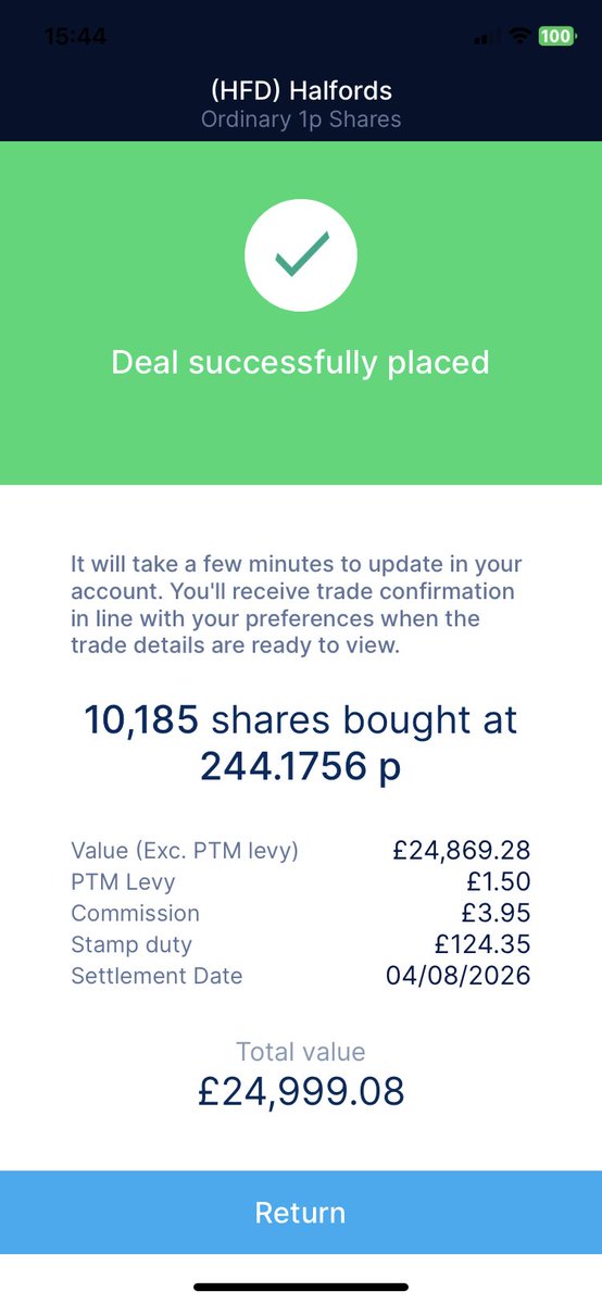 KevBuschhold's tweet photo. Added #HFD to my SIPP will generate income of £611 ex date 13.08 pays 15.09 https://t.co/JAkvxLdnEV
