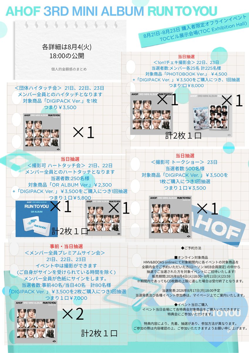 mi_need_you's tweet photo. AHOF リリイベ 特典会まとめ✎🩵ྀི ⊹꙳ https://t.co/ATI1lW9qjF