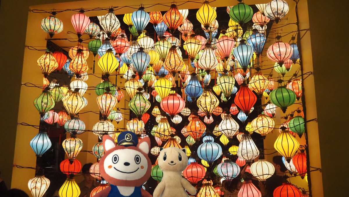 Nanasee_007's tweet photo. そうにゃん「今年もランタンナイトやってるにゃん。いろんなランタンがあってきれいだにゃん」
フェレット「きれいだね。夏らしい灯りでいいね」

#横浜ベイクォーター#横浜ランタンナイト#そうにゃん#nimoca https://t.co/BVeDYFo6QC