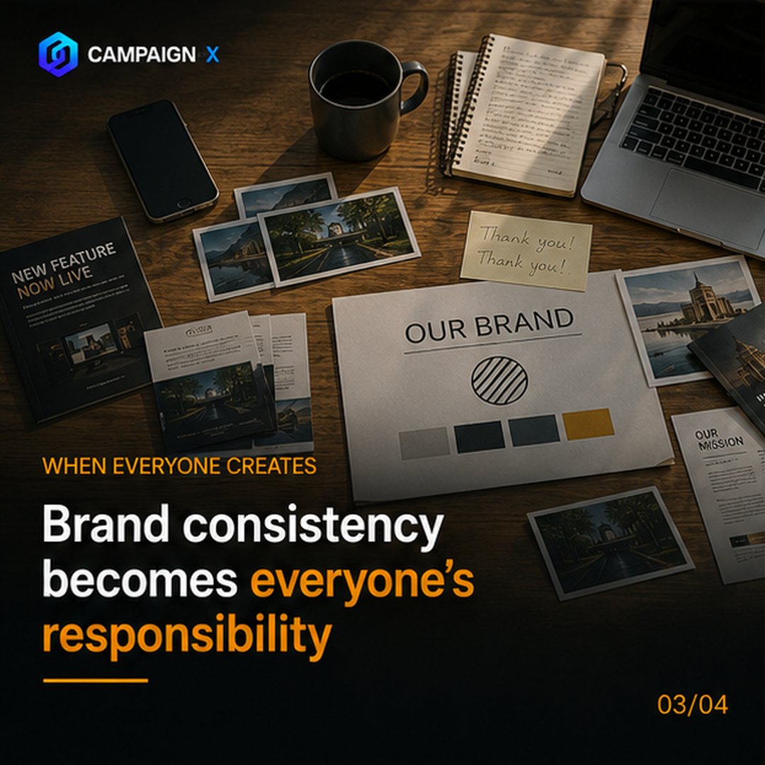CampaignX_AI's tweet photo. Marketing happens everywhere. ⚡

Sales creates.
Success shares.
Leadership leads.

When everyone contributes, everyone owns the brand.

👉 Align your teams with CampaignX. Book a Demo.
#CampaignX #Marketing #B2BMarketing #BrandConsistency #ContentMarketing #MarketingStrategy https://t.co/cafHO4SCI2