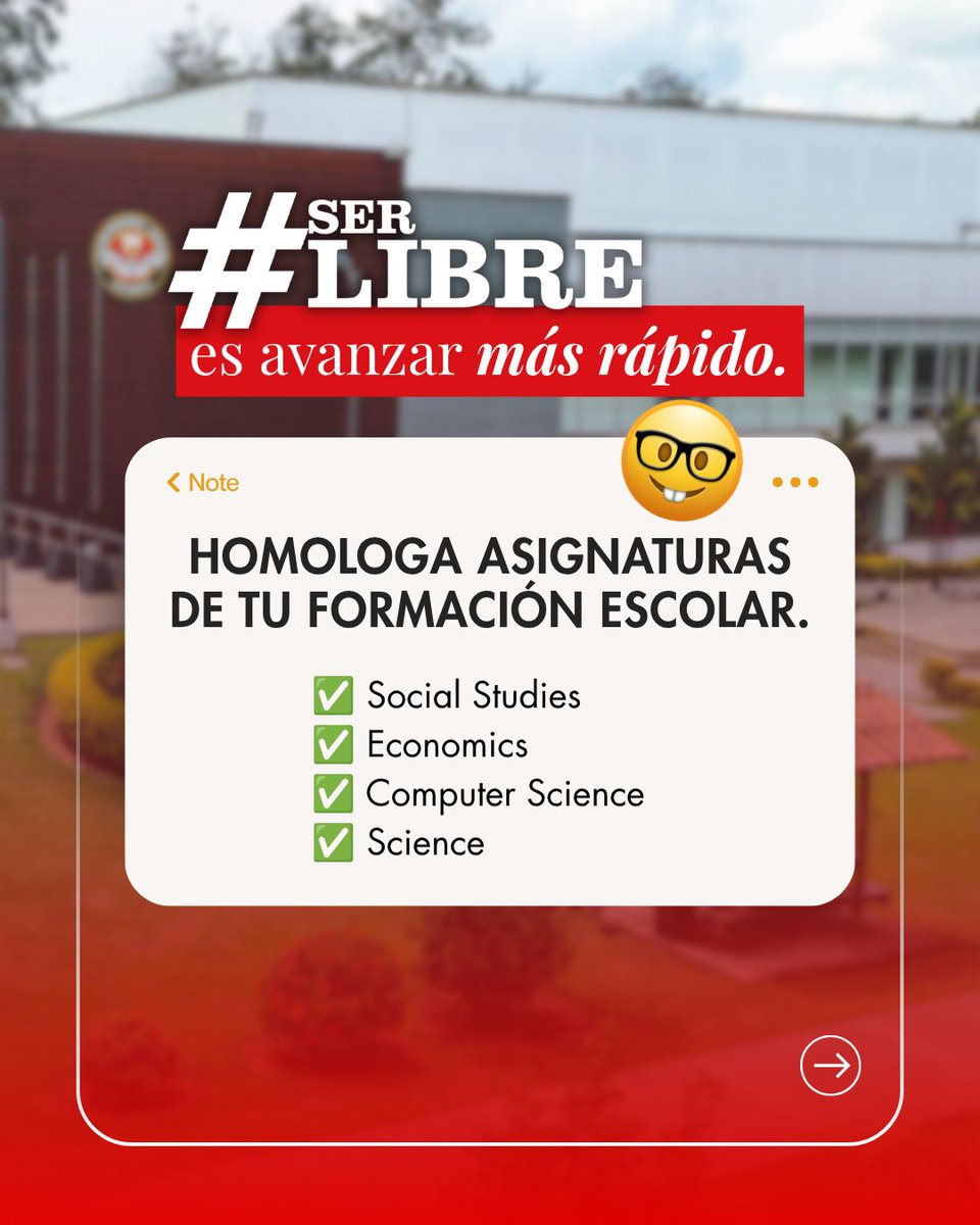 Ulibre_pereira's tweet photo. 📚✨ #SerLibre es comenzar con una ventaja.

La alianza entre la Universidad Libre Seccional Pereira y el Gimnasio Pereira Bilingual School abre nuevas oportunidades para que sus egresados continúen construyendo su futuro profesional.

📲 321 551 0157
#SerLibre #UniversidadLibre https://t.co/r7zd0uhQy5