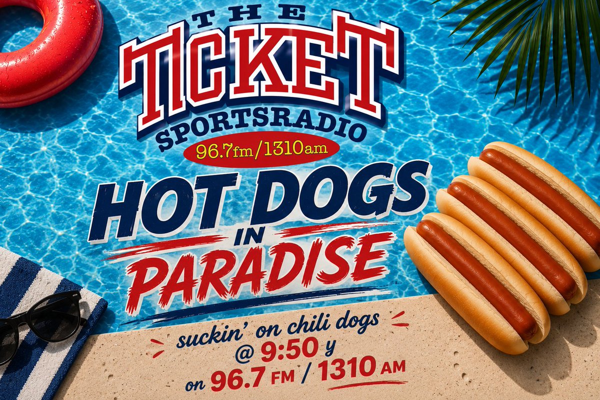 Invasion9til1's tweet photo. Suckin' on a dog, on a chili dog
Your entertainment center hosted by @McMattRadio & @GreatDonovan is NEXT
Wednesdays @ 9:50 a.m.
96.7 FM/1310 AM on @dfwticket
#hotdog #chilidog #TheTicket #TheInvasion #DFWRadio https://t.co/H2hZAiFbK0