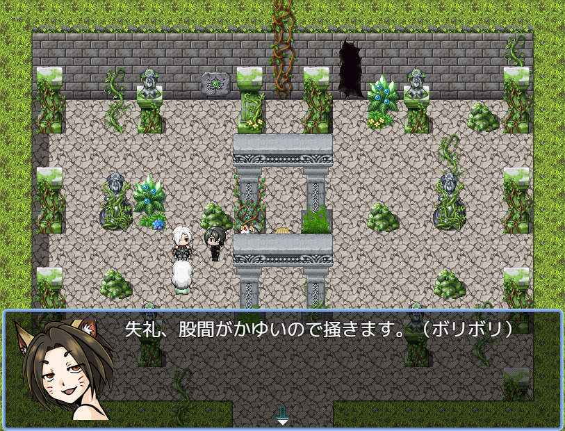 kitsuneyamabon's tweet photo. 【タイトル】SNAKE EYES（無料公開中）
【ジャンル】スタンダードなツクール製RPG（下ネタがひどい）
#ゲーム制作フォトビひろば https://t.co/ZzRVuMU7R5