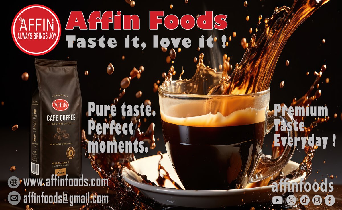 AffinGroups's tweet photo. Your perfect coffee moment starts here.
#affincoffee #perfectcup #coffeeinspiration #brewedwithcare #coffeeobsessed https://t.co/GMm8tzxmg0