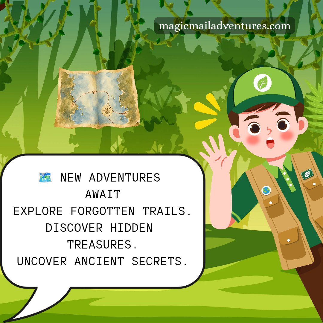 mailadventures's tweet photo. 👋 Meet Ranger Oakley.
The trusted guide of the Hidden Forest.
Every month, Ranger Oakley sends your child a letter packed with clues, mysteries, and exciting new adventures waiting to be discovered. https://t.co/Nntzl0VG7x