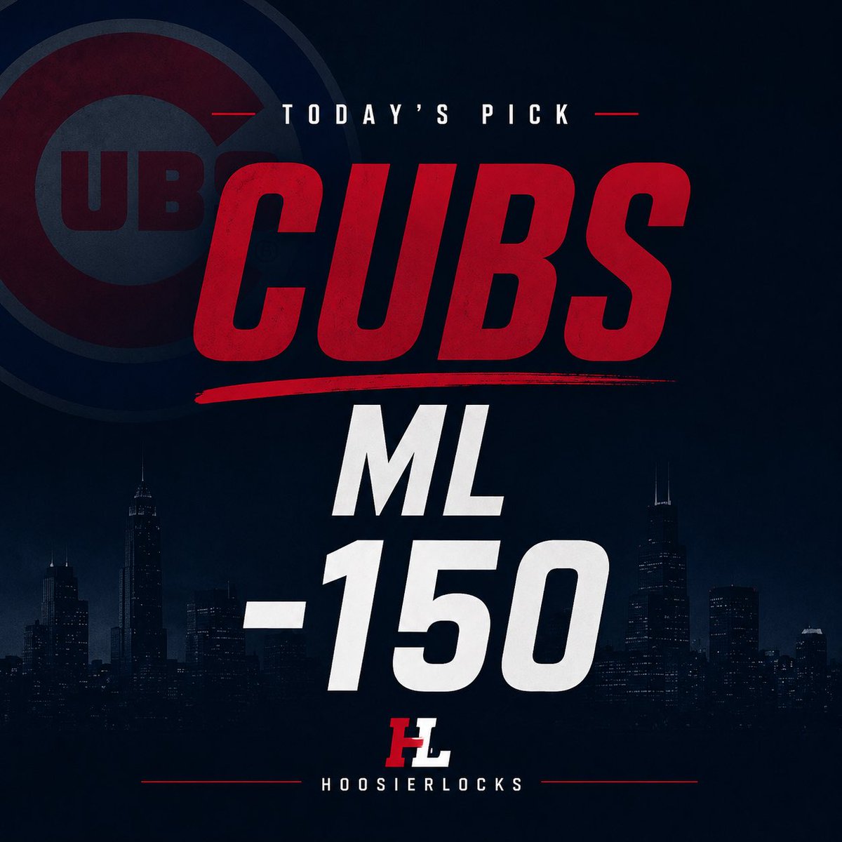 HoosierLocks0's tweet photo. Cubs ML (-150) is the play.

Who’s riding? 👀⚾️ #Gambling𝕏 https://t.co/r2dx7hmML8