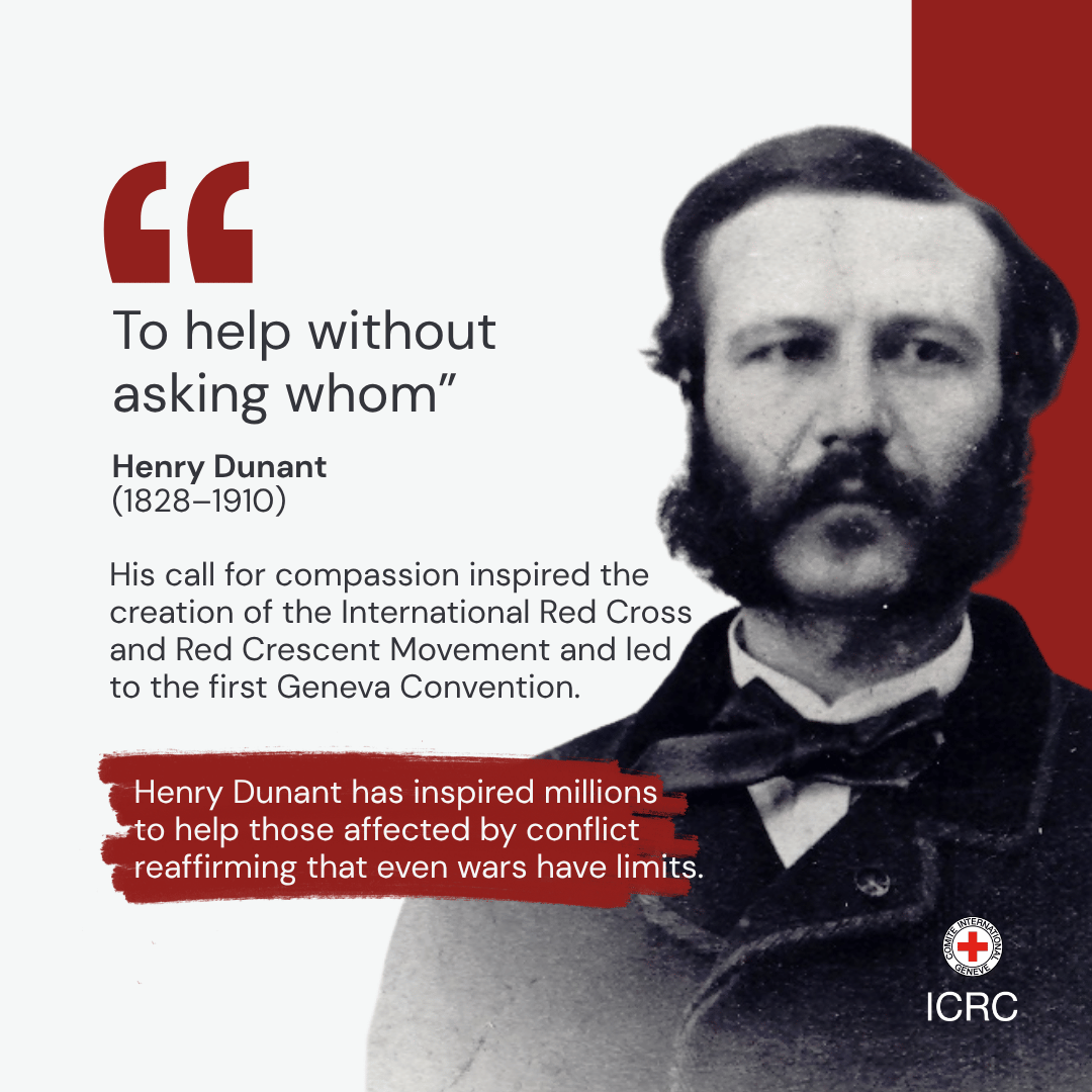 ICRC's tweet photo. Written by Henry Dunant, 'A Memory of Solferino' sparked the creation of the world’s largest humanitarian network: the International Red Cross and Red Crescent Movement. 

Since it was first published in 1862, the book has been translated into so many languages and reprinted so many times that it is difficult to know how many versions exist throughout the world!

Download it for free 👉🏽 https://t.co/luD1SXKnpD