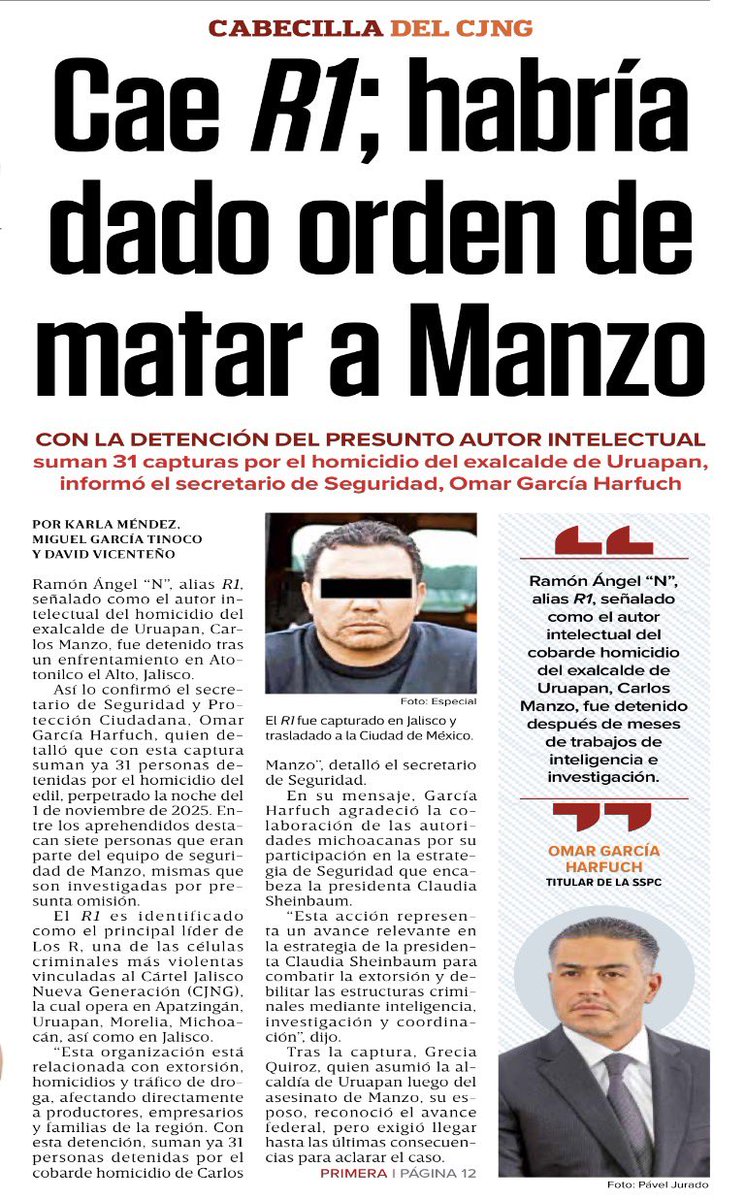 JLozanoA's tweet photo. 🚨¿Ustedes se creen esta historia? Yo tampoco. 

Qué fácil inventar un “autor intelectual” para proteger al verdadero verdugo de Carlos Manzo. 

En pocas palabras: a otro perro con ese hueso. 

#MorenaEngañaPendejos 

@Milenio @Excelsior @heraldodemexico @LaRazon_mx 

#R1 https://t.co/4yB3PqW6qr