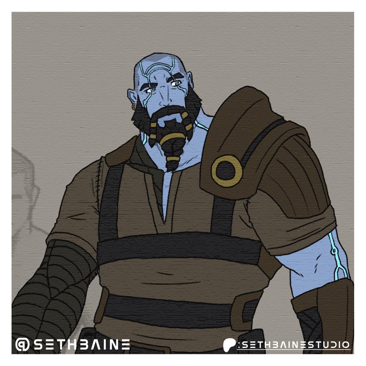SethBaine's tweet photo. New character concept teaser! Bogdán Yaroslakócich Novikov (Full piece on the P place!)

#ConceptArt #CharacterDesign #OriginalCharacter #GameDev #IndieDev #VisualNovel #DarkFantasy #Worldbuilding #DigitalArt #CharacterArt #IndieGame #GameArt #Lore #OC #omab #ofmanandthebeast https://t.co/ZiY3VBqLUu