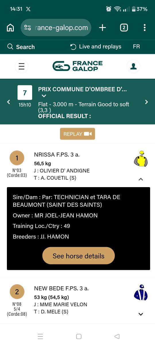 Knockmullen1's tweet photo. TECHNICIAN sires his first winner from his first crop as NRISSA wins on her second start at Sennones! His only other two runnerson the flat  have both placed! https://t.co/tKQv0NMnwj