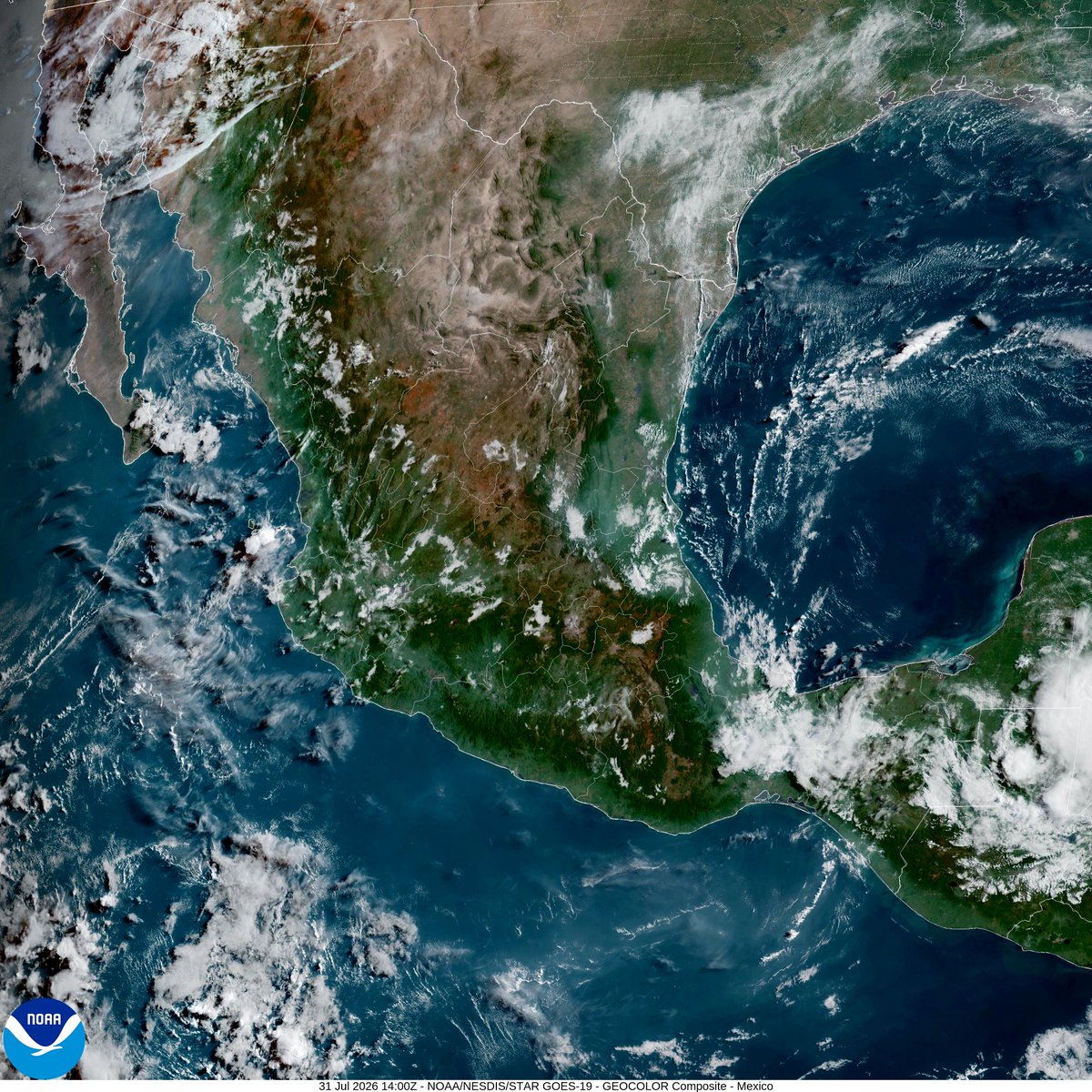 InfoMeteoro's tweet photo. ✅PRONÓSTICO VIERNES 31/JUL/2026 

“Persistirán eventos fuertes en la Sierra Madre Occidental y franja centro-sur del país con calor extremo en el norte…” 

⛈️LLUVIAS Y TORMENTAS C/GRANIZO

🔴EVENTOS MÁS INTENSOS🔴
-Sin, Nay, Jal, Mich, EdoMex, CDMX, Mor, Gro, Pue, Tlax, montañas de Son, Chih, Dgo

🟡EVENTOS AISLADOS FUERTES
-BC, BCS, Son, Chih, Dgo, Gto, Qro, Hgo, Col, Oax, Ver, Tab, Camp, Yuc, QRoo 

🌡️AMBIENTE DIURNO☀️
♨️🔥 >45ºC límites de BC-Son
🔥41-45ºC BC, BCS, Son, Sin, Chih, Coah, NL, Tamps, Mich, Gro, Tab, Camp, Yuc
🥵36-40ºC noroeste, norte, noreste, sureste, oriente
😅26-35ºC Pacífico sur, Bajío, Occidente
😌15-25ºC Altiplano centro

⚠️🌬️RÁFAGAS DE VIENTO km/h
35-60 estados del norte, centro, sureste, siendo mayores en zonas de tormenta