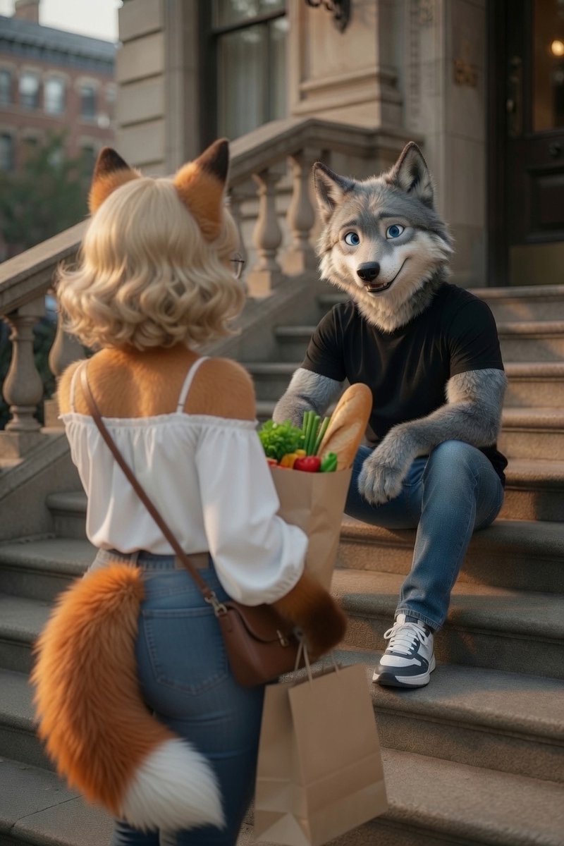 Maurici47597012's tweet photo. "Hi! Well, I... still haven't gotten my jacket back..."
Love finally found it's way.
And it's a beautiful one. 🩷❤️❤️🩹
#AbbyFoxLady #FoxLadyFurry #FurryAI #Furry #FurryThoughts #AIArt #EddieWolfFurry #WolfFurry #FurryLove https://t.co/DI331NnKcI