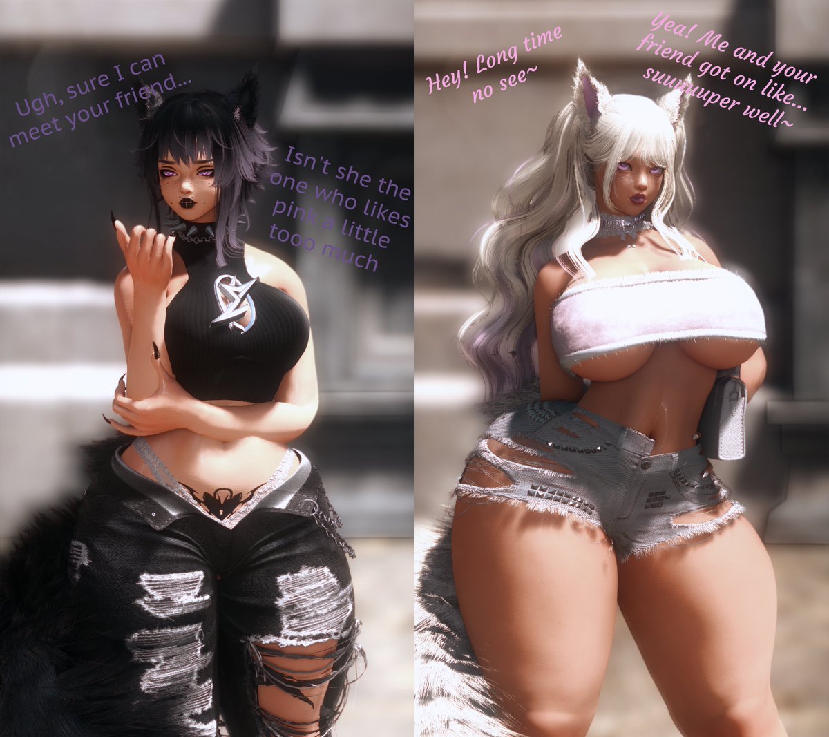 evieecat's tweet photo. What's a little bimbofication between friends~ https://t.co/zhg3mThl9X