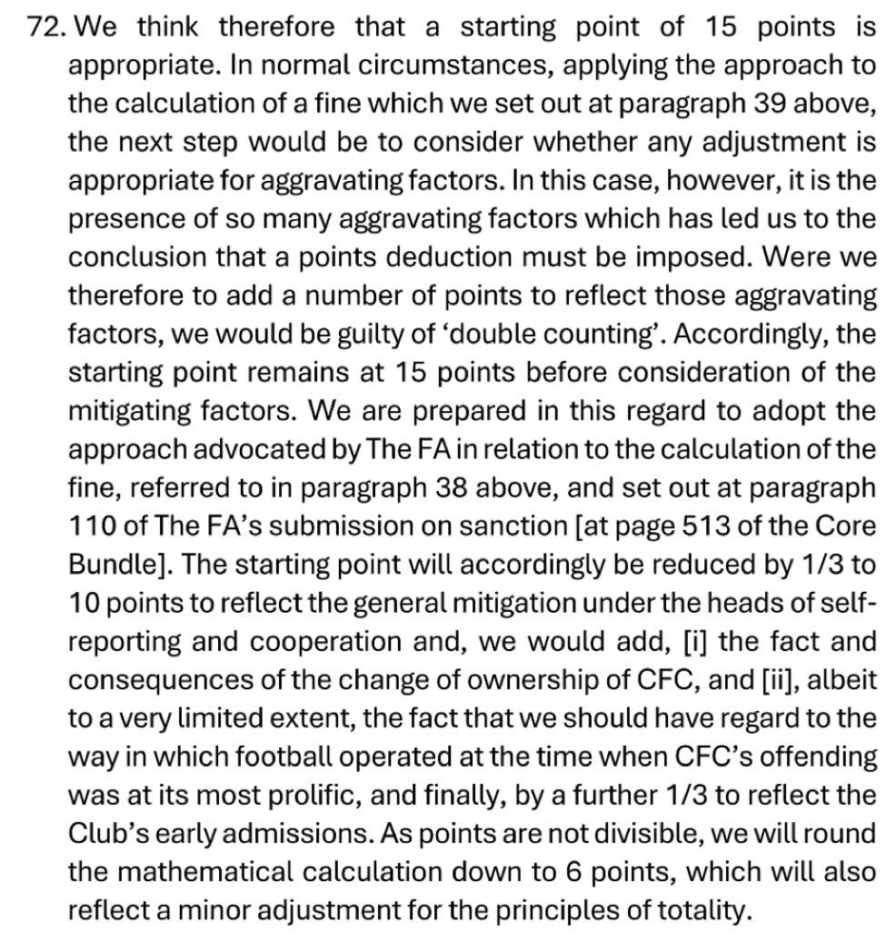 ForderOnFooty's tweet photo. The sanction started at a 15-point deduction.

Then it became 10. Then rounded to 6. Then suspended. Then… nothing.

And all the while, the FA’s own counsel were arguing Chelsea gained no sporting advantage from cheating.

Sorry, but I don’t buy that this happened in a vacuum. https://t.co/5A5dv0j0F4