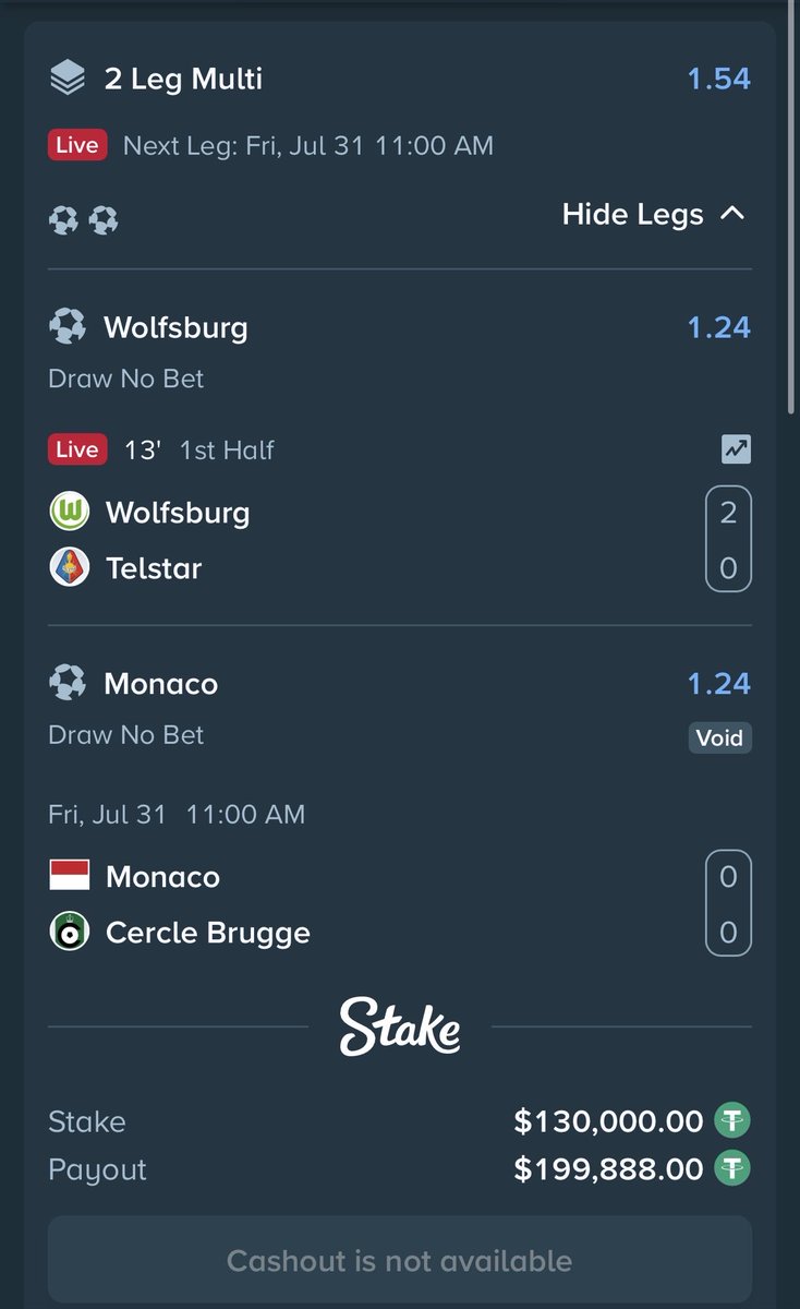 Jelitics's tweet photo. Monaco match voided why? 

I guess I only get a free $31,000 from Wolfsburg… https://t.co/p12Vbck07q