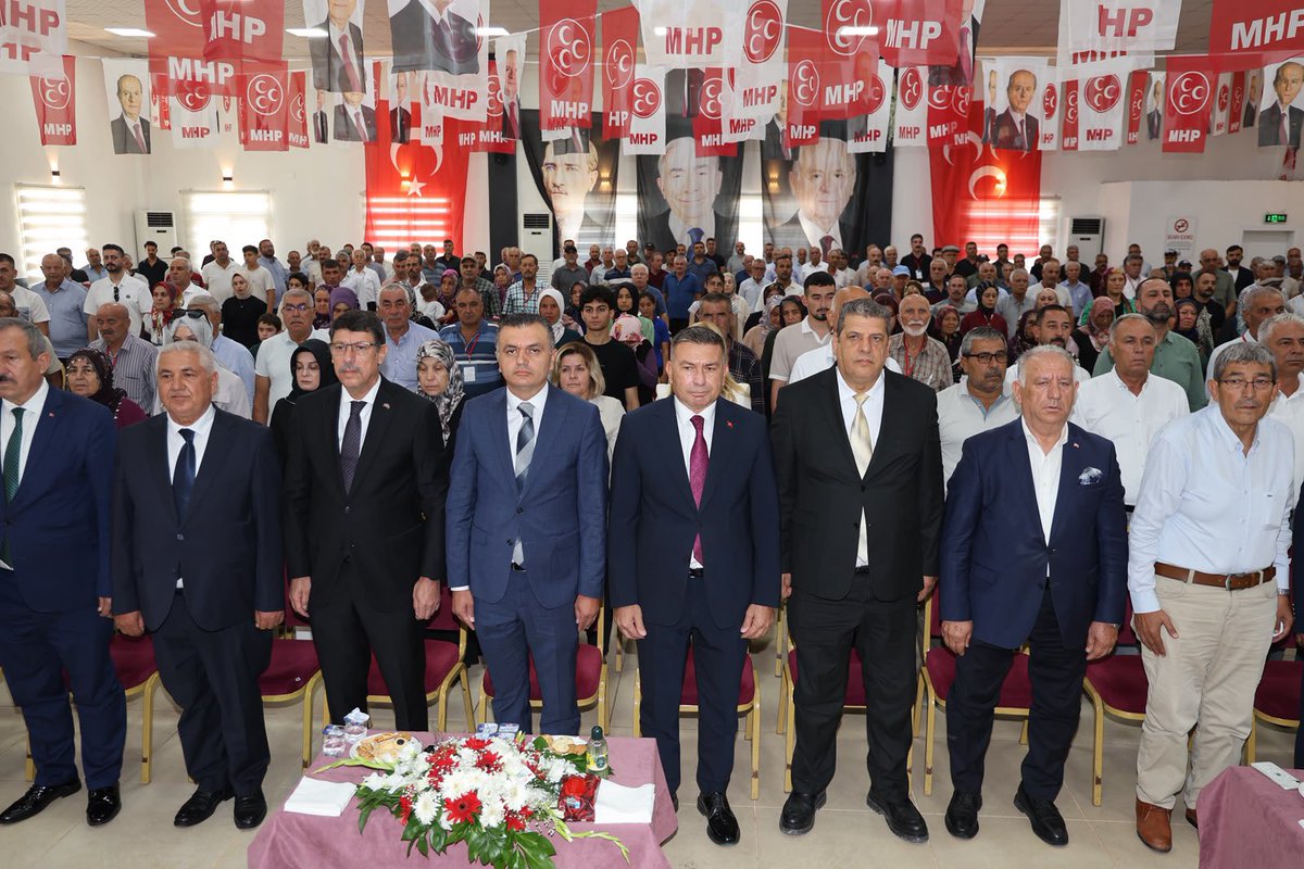 CemTutsoy's tweet photo. 📍Karaisalı

Ülkü Ocakları Adana İl Başkanlığı olarak, MHP MYK Üyemiz Çağrı Acı'nın Divan Başkanlığını yaptığı MHP Pozantı İlçe Başkanlığımızın 15. Olağan Kongresi'ne; MHP MYK Üyemiz Mustafa İzgioğlu, MHP Adana İl Başkanımız Hakan Yıldırım, MHP İlçe Başkanlarımız, Karaisalı Belediye Başkanımız, Geçmiş Dönem MHP Çukurova Belediye Başkan Adayımız ve Ülkü Ocakları Karaisalı İlçe Başkanımız birlikte katıldık.

Tekrardan MHP Karaisalı İlçe Başkanı seçilen Ahmet Mahmut Şekerçi'ye başarılar dileriz.