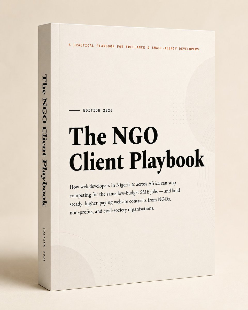 afuyemedia's tweet photo. Most developers in Nigeria are fighting over the same ₦50k websites.
There’s a whole class of clients — already funded, already looking that almost nobody is pitching.
I wrote the playbook. Drops 3 August 2026. 🧵 https://t.co/og6LeH0nfF