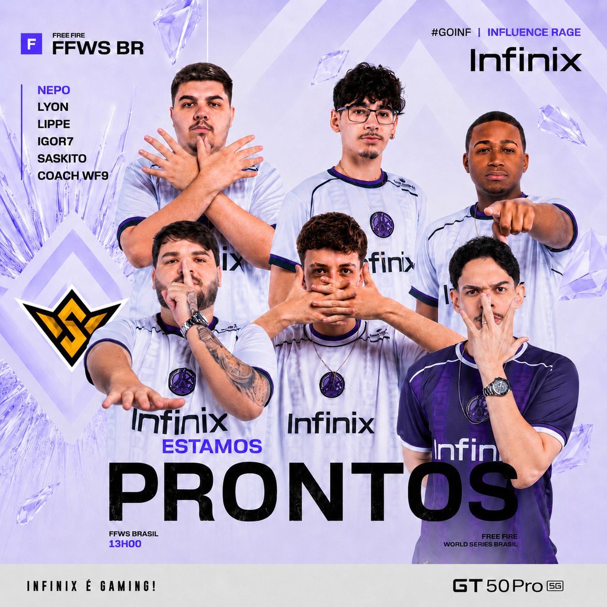 inf_rage's tweet photo. A espera acabou.
Uma nova temporada, novos desafios e o mesmo objetivo: competir em alto nível e honrar essa camisa. 💜
Contamos com a torcida de vocês do início ao fim!
👉 Acompanhe ao vivo nas redes oficiais do Free Fire Esports Brasil @FFesportsBR
#FFWSBR #GOINF https://t.co/Kfw8ln3Kcb
