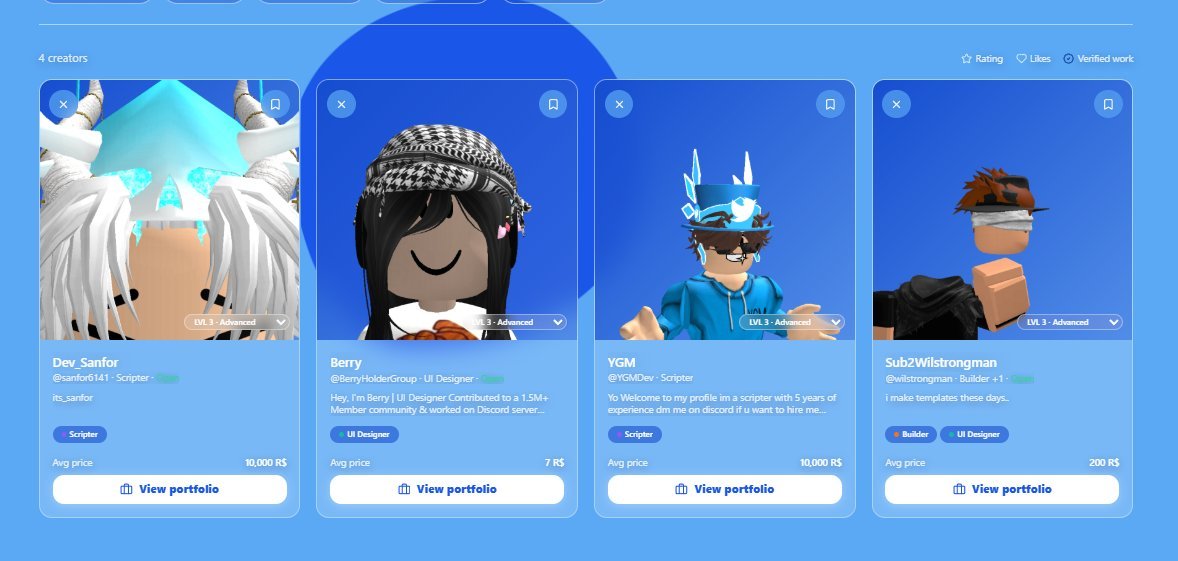 blackanime0r's tweet photo. 🚀 Looking for a Roblox job?
Find work or hire talented Builders, Scripters, UI Designers, Modelers, Animators, and VFX Artists on Rosharks
💼 Find work.
🤝 Hire developers.
⚡ Grow your team.
https://t.co/TstpAhDzGU
#Rosharks #Roblox #RobloxDev #RobloxCommunity #RobloxStudio https://t.co/G0XM8ku19w