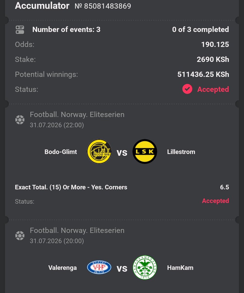 its_Vincento's tweet photo. Corner longshot

Account Registration👇👇
https://t.co/E6sF2sh5TR

Download app here👇
https://t.co/BJutzoNIFn

Booking code:

190 Odds: LS3UV
28 Odds: BPGUV
19 Odds: P2HUV

Use Promocode: Barnet254 https://t.co/rkRixRIevV
