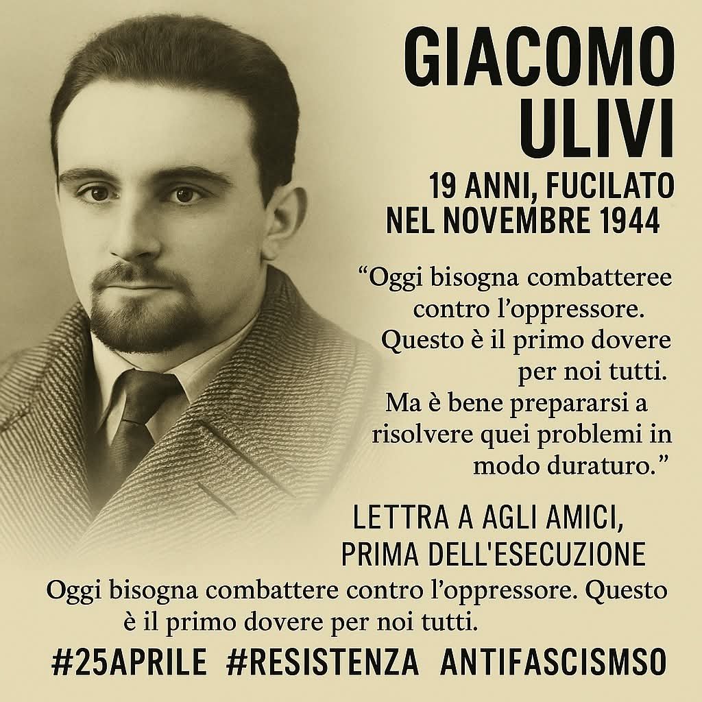 paolabest64's tweet photo. 📌 Interessanti Spunti da Facebook 🤔.... (D.Marchetti/CronacheRibelli ...e un pò di mio)
《Si potrebbe dire la stessa cosa del #NuovoFascismo Instaurato in Italia nel Corso della #Prima, e ora, #SecondaRepubblica 》💢
#GiacomoUlivi
#Partigiano
#AntifascismoMaiMollare✊ https://t.co/4cGLWrNiDZ