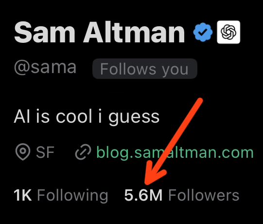 nicdunz's tweet photo. just realized sams follower count is 5.6 lol https://t.co/UJm0qtT0fP