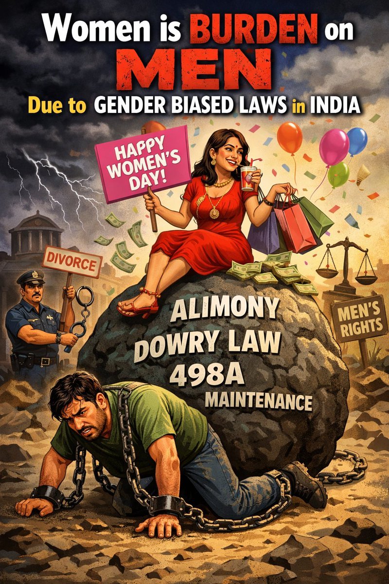SaveMenToo_'s tweet photo. Women is Burden ! https://t.co/0rJmpl68Ns