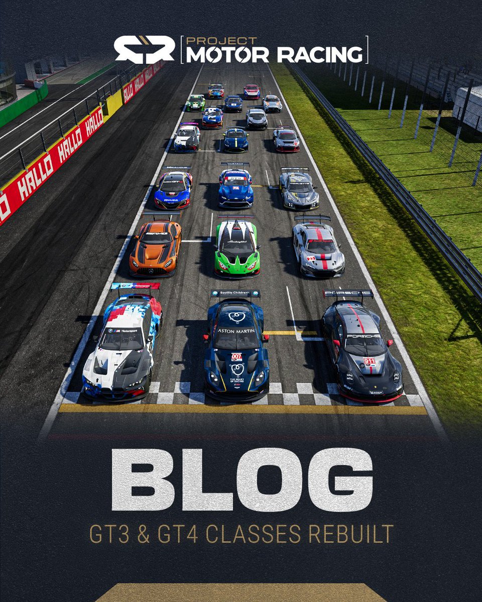 projectmracing's tweet photo. A continue evolution 🏆 

With Update 2.1 the GT3 and GT4 classes in #ProjectMotorRacing have received a comprehensive overhaul designed to make both classes feel more authentic, balanced, and consistent.

Take a deep dive: https://t.co/xY8FaGdWZT https://t.co/VXTj2X6qDi