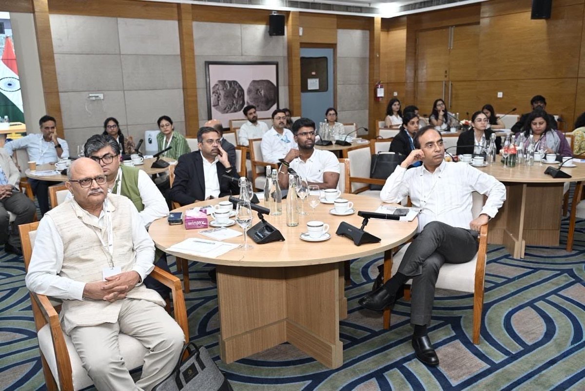 DoC_GoI's tweet photo. Department of Commerce hosted a day-long workshop on "Trade and Sustainable Development (TSD): Evolving Policy Landscape" at Vanijya Bhawan today. 1st in a series of consultations on carbon markets, CBAM, EPR & India's FTA readiness. 

#TradeAndSustainability #TSD  @PIB_India @RajeshAgrawal94