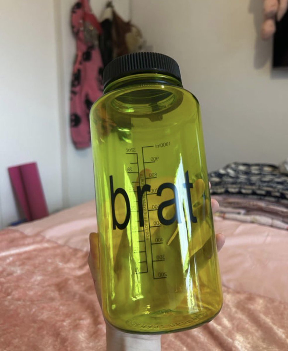 glueygrl's tweet photo. @mohopoly this happened to me when i bought the brat water bottle… they got us good 😭 https://t.co/6gd8bAQliL