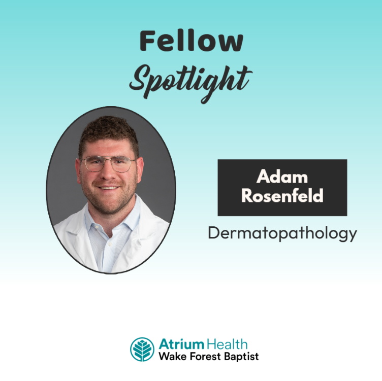 Atrium_WakePath's tweet photo. ⭐️ Fellow Spotlight: Dermatopathology Fellow Adam Rosenfeld, MD ⭐️

See this Instagram photo by @wakepath https://t.co/uCYRvyKPMr 

#Pathology #WakeForest #AtriumHealth #AdvocateHealth #WFUSOM #Hematopathology #HemeFellow #FellowSpotlight #MedEd #PathologyTraining #NewFellows https://t.co/5ZRZzPg5xP