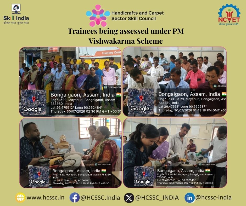 HCSSC_INDIA's tweet photo. Trainees being assessed under PM Vishwakarma Scheme #PMVK #PMVishwakarmaScheme #MoSkillsAndEntrepreneurship #SkillIndia #KushalBharatViksitBharat https://t.co/pI5NwV2MyC