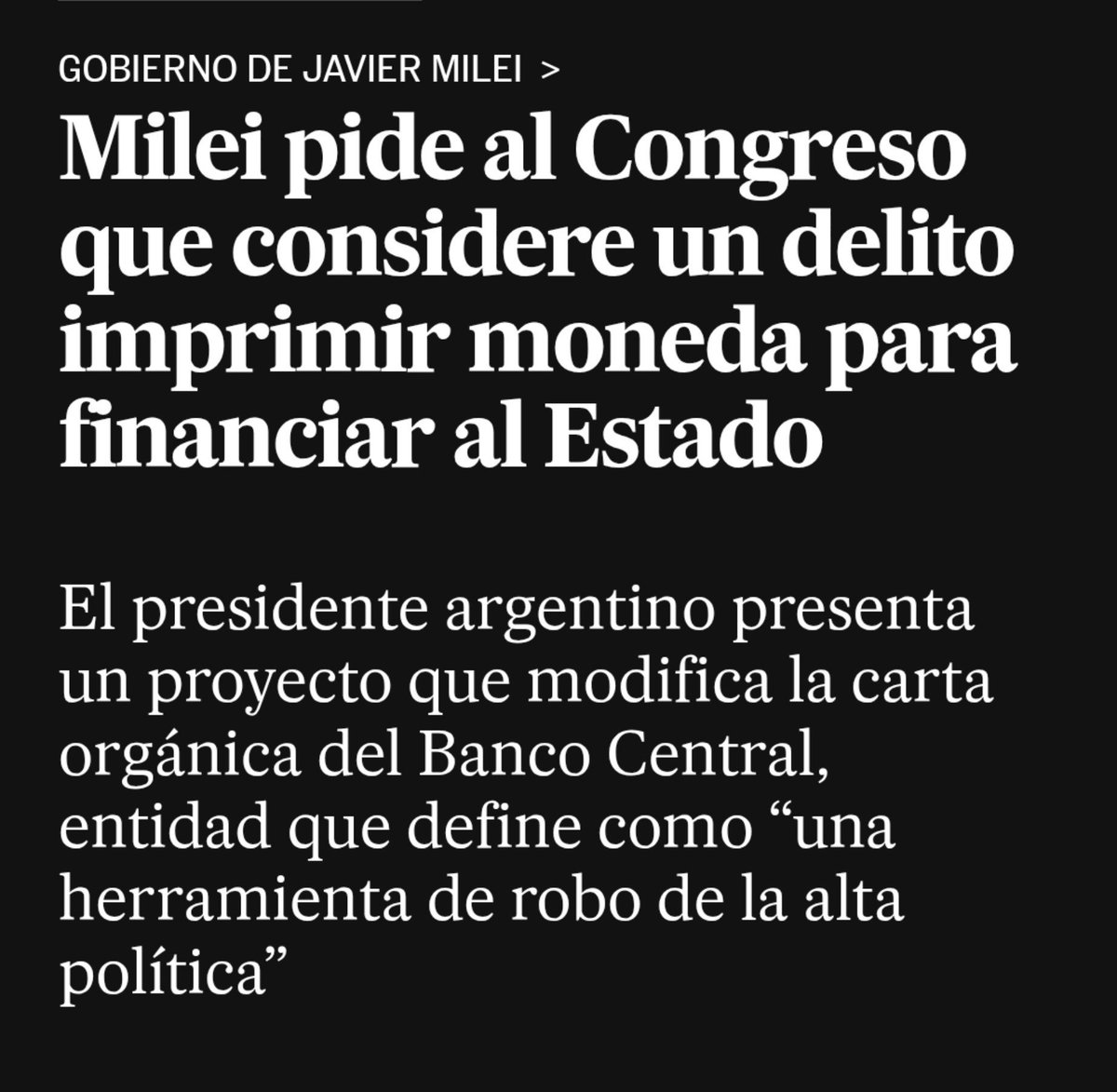 rquiroga777's tweet photo. Si el proyecto de Milei para modificar la carta orgánica del banco central hubiera entrado en vigencia en 2023, Milei, Caputo, Bausili y todo su equipo económico estarían presos. 
😂🤷‍♂️ https://t.co/l7WmoqHdxX