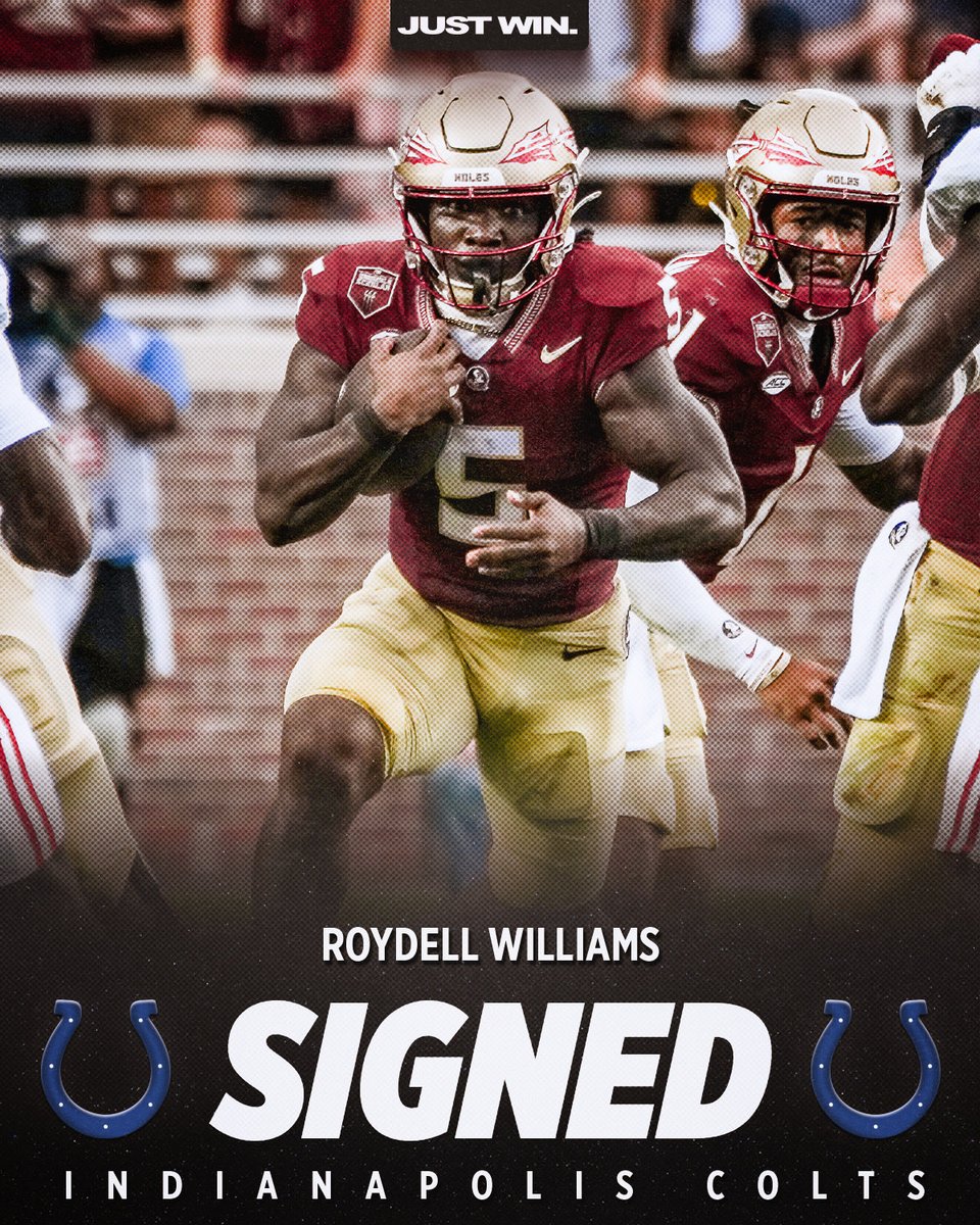 JustWinMGMT's tweet photo. Our client @RoydellW_6 has signed with the Indianapolis Colts #LetsWinTogether https://t.co/b8we488fz9