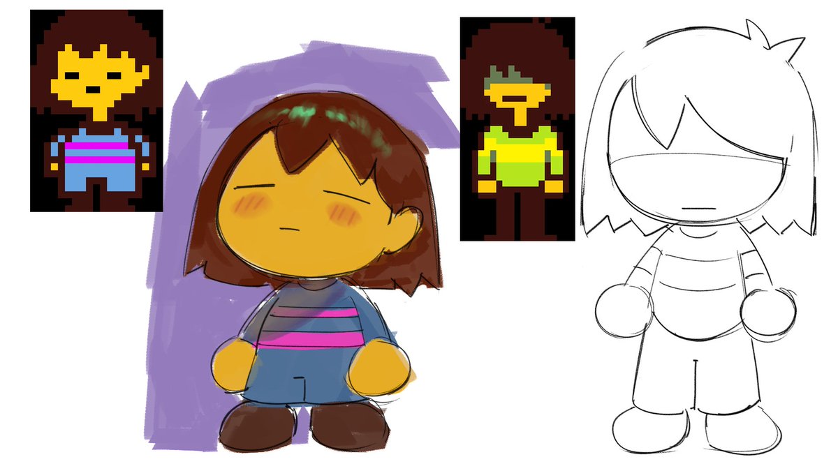 mypanjamas's tweet photo. the hell do u mean i used to draw frisk like that in 2017 https://t.co/IhpE4sTzHZ