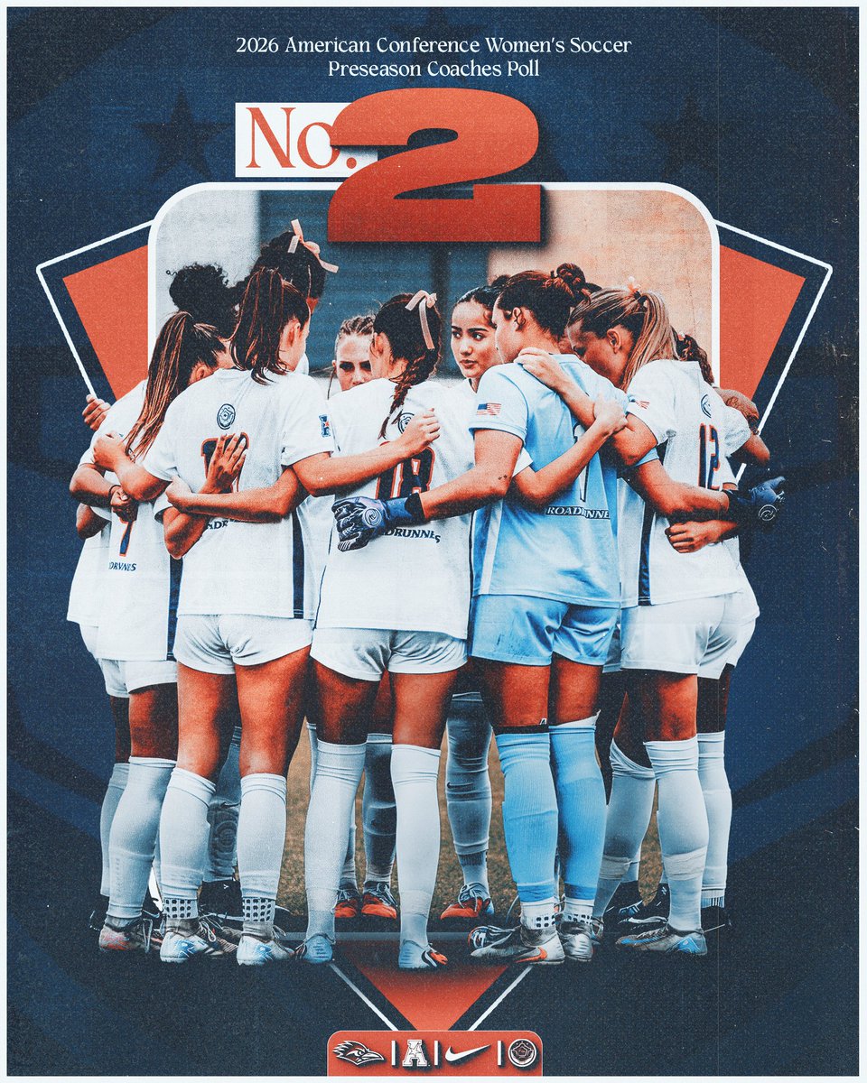 UTSAWSOC's tweet photo. Roadrunners! 📈 

UTSA picked at #⃣2⃣ in the @American_Conf Preseason Coaches Poll plus Jasmine Kessler Aaliyaiah Durden and Brooklyn Bailey on the preseason Watch List!

#BirdsUp🤙 | #UTSADNA | #LetsGo210 | #OLM https://t.co/OAldf7ql8s