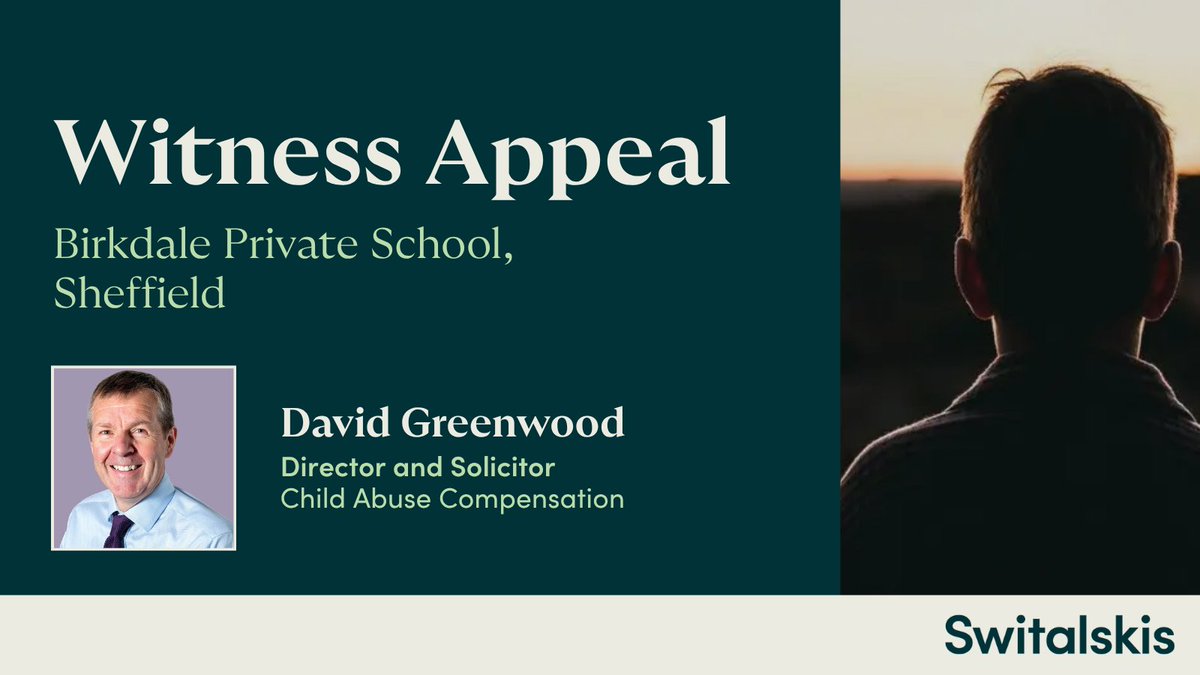 Switalskis's tweet photo. Switalskis is representing a client who was sexually assaulted by a teacher at Birkdale Private School in the 1970s. We are appealing for witnesses to come forward with any relevant information.

https://t.co/kwNhyt2q0M https://t.co/DzxZwhNDEq