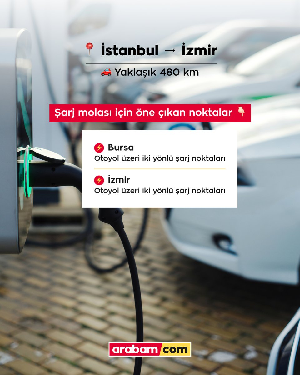 arabamcom's tweet photo. Yolda "Şarjım yeter mi?" diye düşünmene gerek kalmasın. 🔋
Tatil yolunda öne çıkan şarj duraklarını tek tek derledik.
Son slaytta ise Türkiye genelindeki şarj istasyonlarını bulabileceğin rehber seni bekliyor. 🚗⚡
Bu yaz rotan neresi?👇
#arabamcom #ElektrikliAraç #Şarjİstasyonu #EV #Yolculuk #TatilRotası #YolculukRehberi