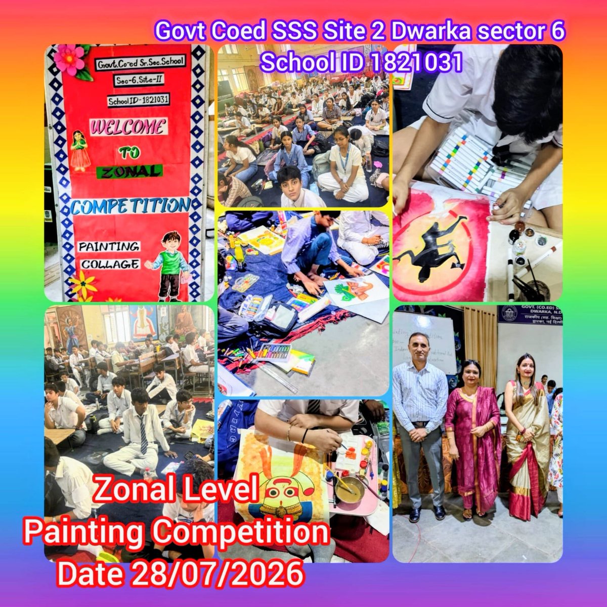 school6dwarka's tweet photo. Proud hosts of the Zonal Level Painting Competition! 🏫🏆 Welcoming artistic talent from across the zone to Govt Coed SSS Dwarka Sec 6 Site 2. It’s inspiring to see these young minds express themselves through art.
​#DelhiEducation #ArtCompetition #ZonalLevel #DwarkaSite2 https://t.co/cit91fU9am