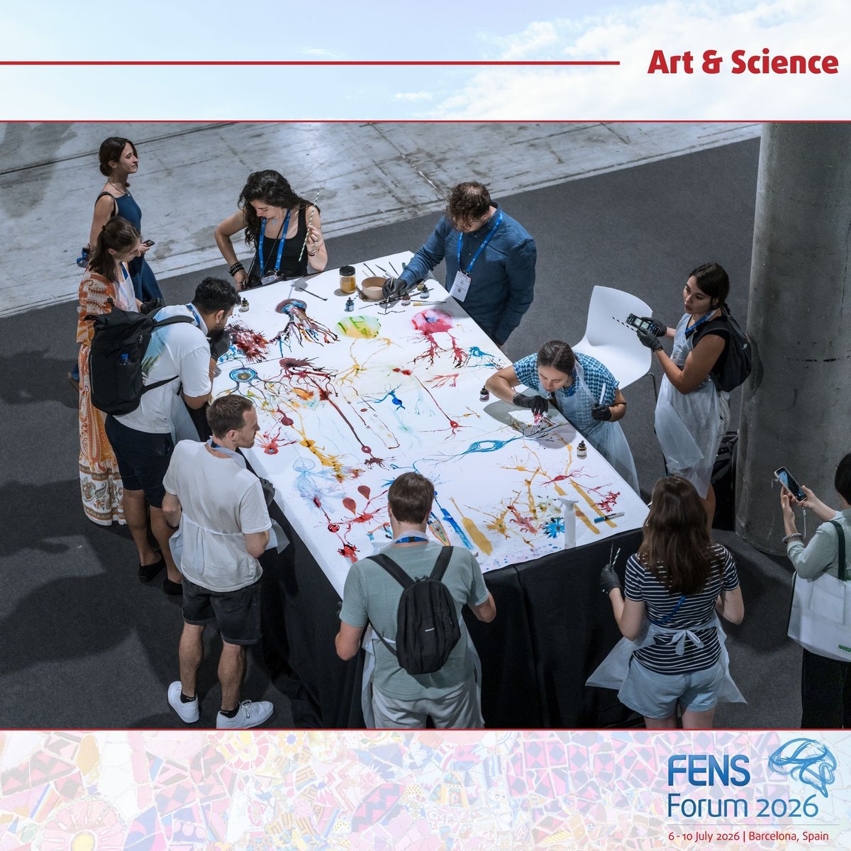 FENSorg's tweet photo. 🎨 Looking back at art and science at #FENS2026!

🧠 Throughout the Forum, art offered creative ways to explore the brain, make complex scientific ideas more accessible and connect with wider audiences.

🔗 Discover more projects where art meets science: https://t.co/88cPEz7B1y https://t.co/rZihsDrT9N