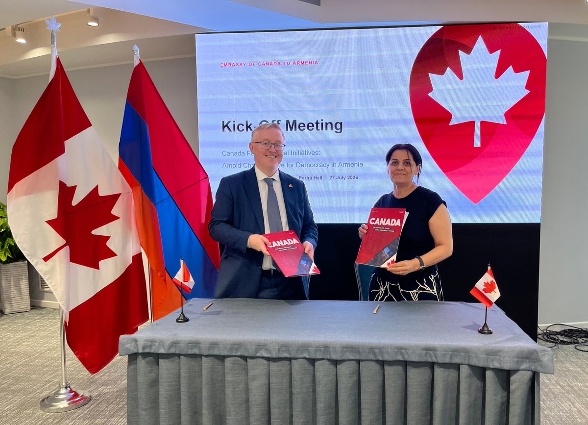 CanadaArmeniaAM's tweet photo. Ուրախ ենք ազդարարել #CFLI-ի` Արնոլդ Չան նախաձեռնությունը հանուն Հայաստանի ժողովրդավարության աջակցությամբ 7 ծրագրերի մեկնարկի մասին, որ կամրապնդեն մարդու իրավունքները, կհզորացնեն խոցելի համայնքները, կօժանդակեն տևական խաղաղությանն ու կայունությանը և կպաշտպանեն շրջակա միջավայրը: https://t.co/gPWsp6Inc8