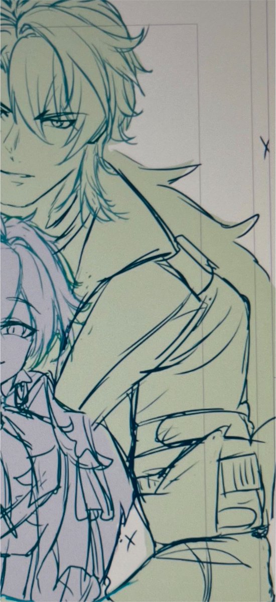 banran_trb's tweet photo. ⚔️が🔷を後ろから抱えるのが自分の睡蓮なんですwip https://t.co/WbNfUIrFUN