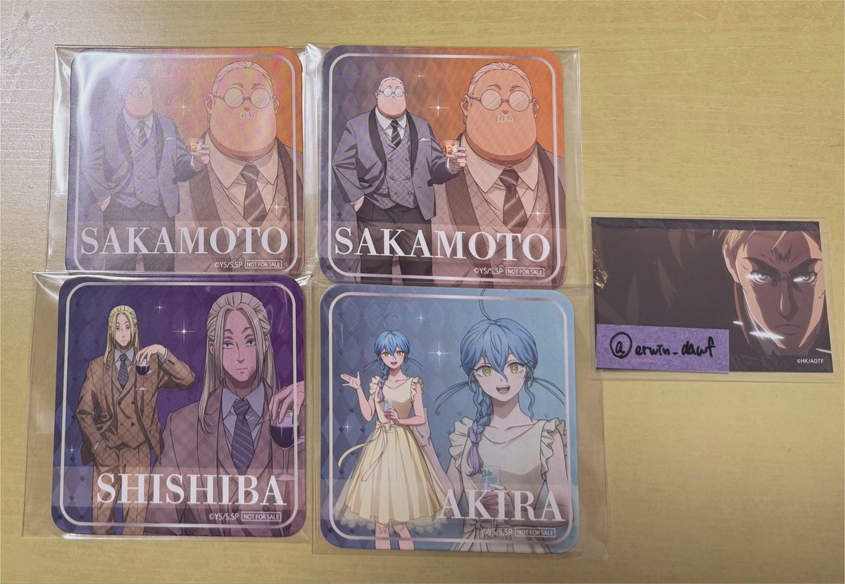 erwin_dawf's tweet photo. 〖 交換 〗
SAKAMOTO DAYS サカモトデイズ ナイトパーティーカフェ コースター

譲〗坂本、神々廻、晶

求〗同種 夏生 > 同種 南雲

お渡し方法〗郵送📮´‐

꒰꒰ お気軽にお声がけくださいませ ꒱꒱ https://t.co/mWkyPmE4fc