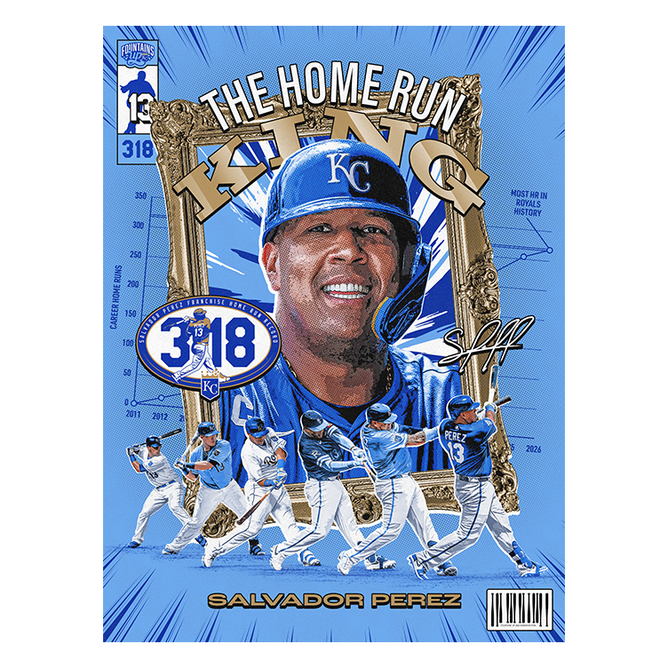 KindleBiermann's tweet photo. @Royals fans - come celebrate the new King of Kauffman Stadium next Tuesday! Tickets start at $13 and the first 13,000 fans will receive a collectible poster celebrating Salvy's historic achievement. https://t.co/yd7CZpx6OQ